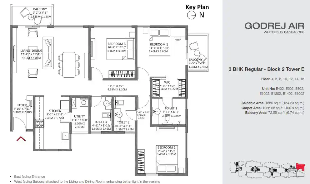 Godrej Air 3 bhk floor plan