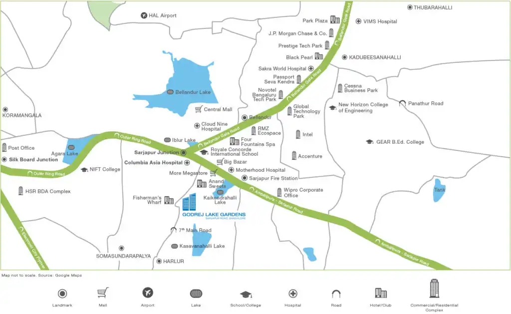 Godrej Lake Gardens location map