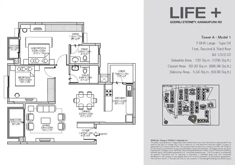 Godrej Life Plus 2 bhk Floor Plan