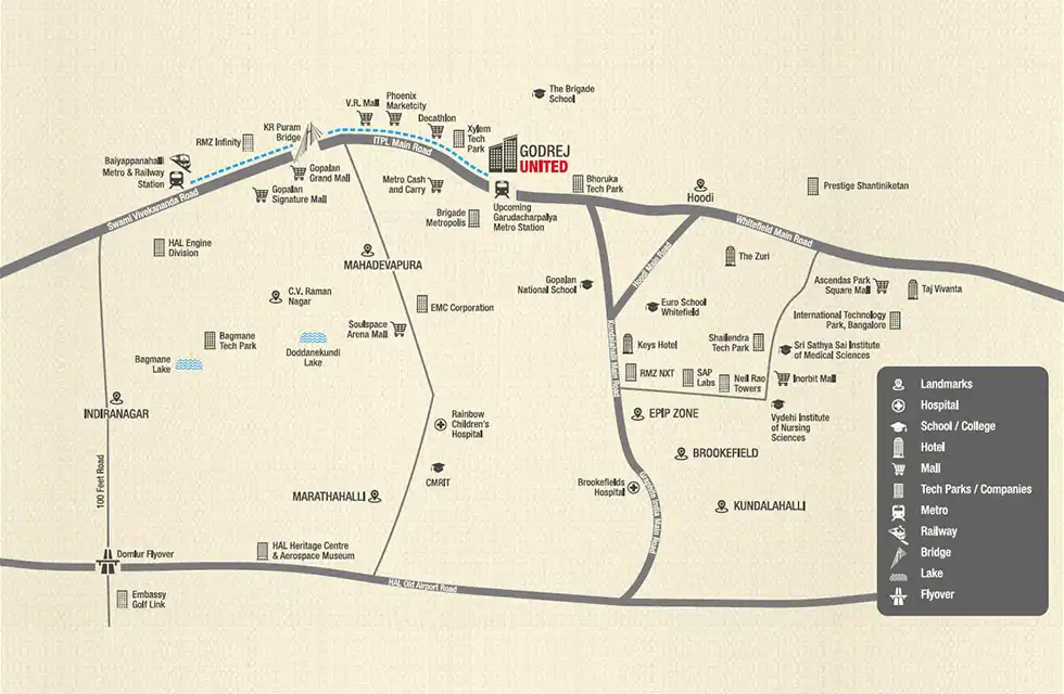 Godrej United Location map